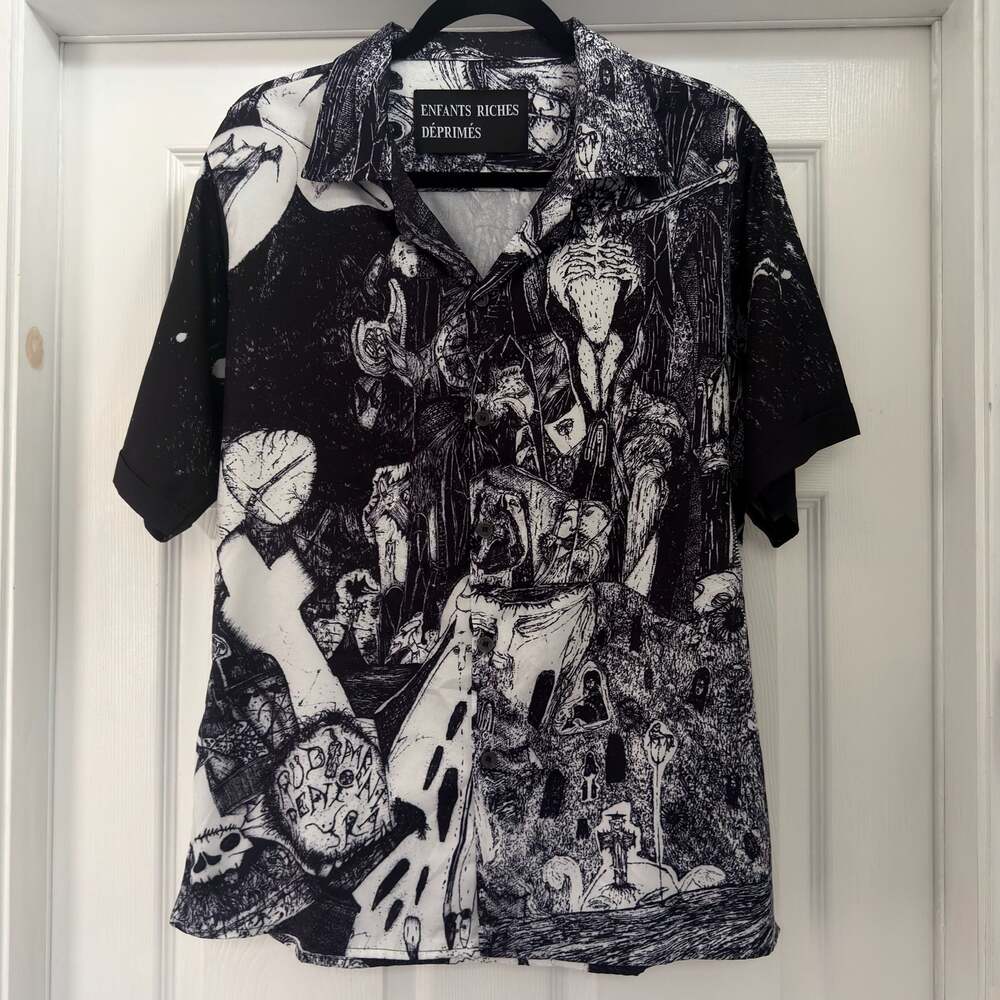 Enfants Riches Déprimés Rudimentary Graphic Print Button-Up Shirt